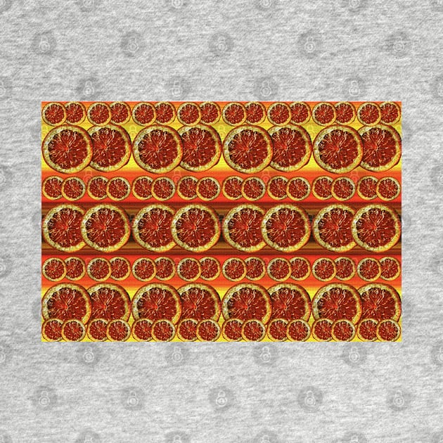 Pattern with Red Orange Slices by mavicfe